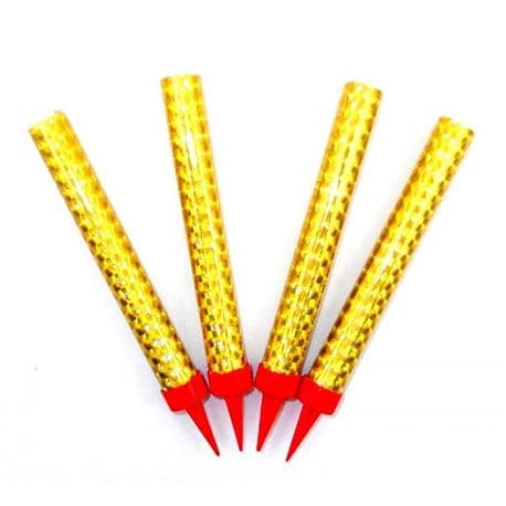 Kakfontän 12 cm guld set - 4 delar