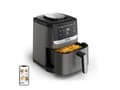Miniatyrbilde 1 av 2: Tefal Easy Fry Silence EY551HE0, Varmluftsfrityr, 5 l, 40 °C, 220 °C, Single/enkelt, Sort, Grå, Rustfritt stål