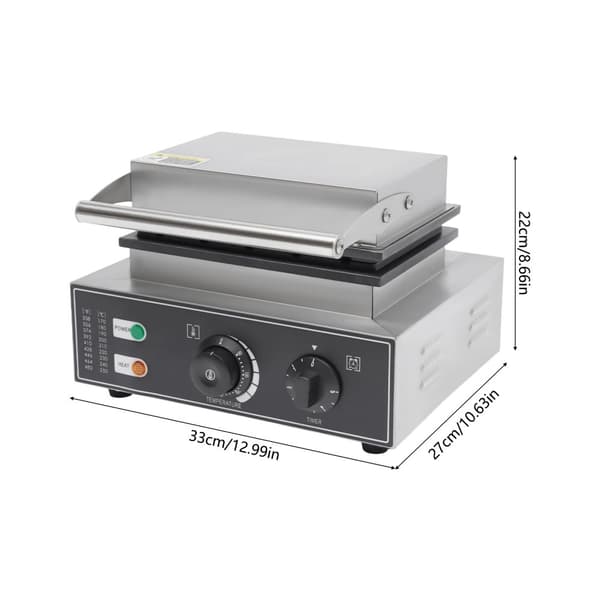 Maissikoiran valmistaja, Tehokas 1550W, Tarttumattomat paistolevyt,musta
