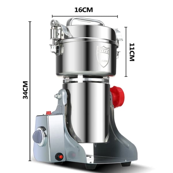 Urteknuser Kaffemaskine, Høj Effekt 2400W, Stor Kapacitet 800G,Sølv, 220V, EU