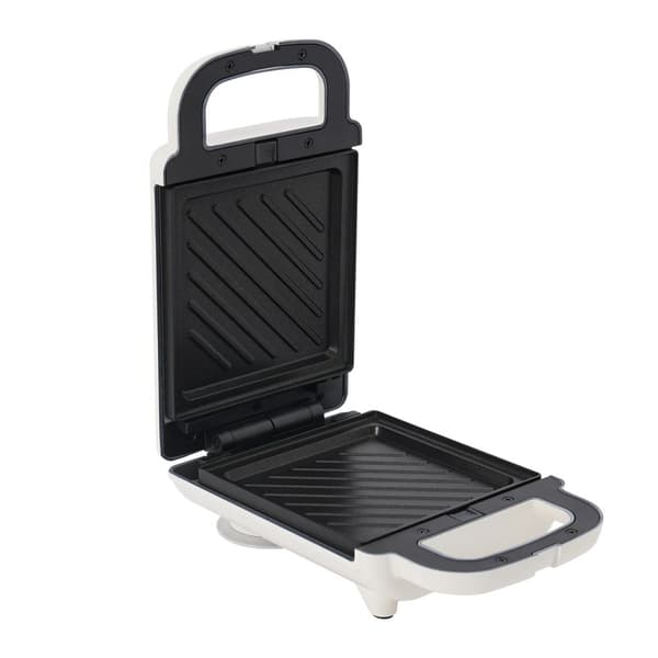 Sähkösandwich Maker, 650W Teho, Kaksoistoimintoisuus,VALKOINEN