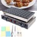 Miniatyrbild 4 av 4: Nonstick Elektrisk Mini Holländsk Pannkaksgrill, 50 Värmehål, Snabb Tillagningstid, Justerbar Temperatur