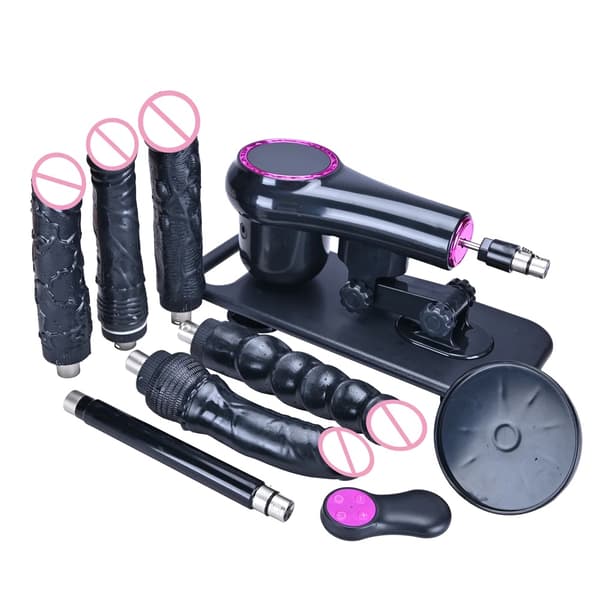 Etäohjattava seksikone, kestävä metallirakenne, monipuoliset dildo-liitännät,A1-B