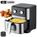 Miniatyrbild 2 av 2: Elektrisk Luftfritös, 360° Cirkulerande Varm Luft, Intelligent Temperaturkontroll,6L 1500W, EU