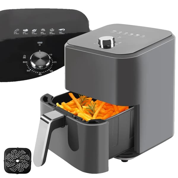 Elektrisk Air Fryer, 360° Cirkulerende Varm Luft, Intelligent Temperaturkontrol,4L 1200W, EU