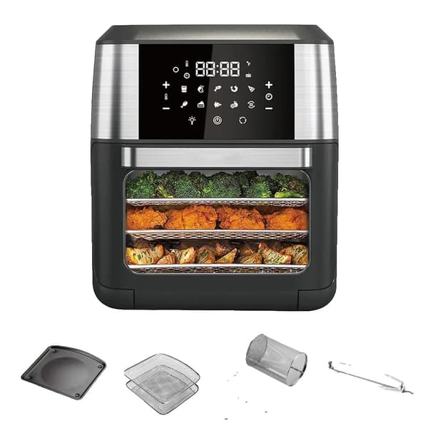 Elektrisk Luftfritös, 360° Cirkulerande Varm Luft, Intelligent Temperaturkontroll,12L 1700W, EU