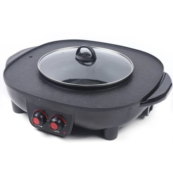 Elektrisk Hot Pot, 2100W Effekt, Non-Stick Overflade,sort