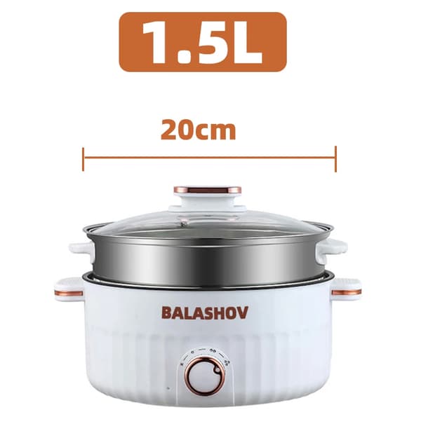 Bærbar Elektrisk Riskoger, 1,5L Kapacitet, Multifunktionel Madlavning,1,5 l, EU