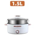 Miniatyrbillede 1 af 2: Bærbar Elektrisk Riskoger, 1,5L Kapacitet, Multifunktionel Madlavning,1,5 l, EU