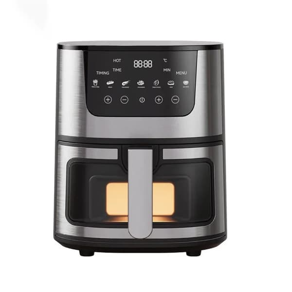 Sähkökäyttöinen Ilmakypsennin, 1400W Teho, 7L Kapasiteetti,Vaalean harmaa, EU