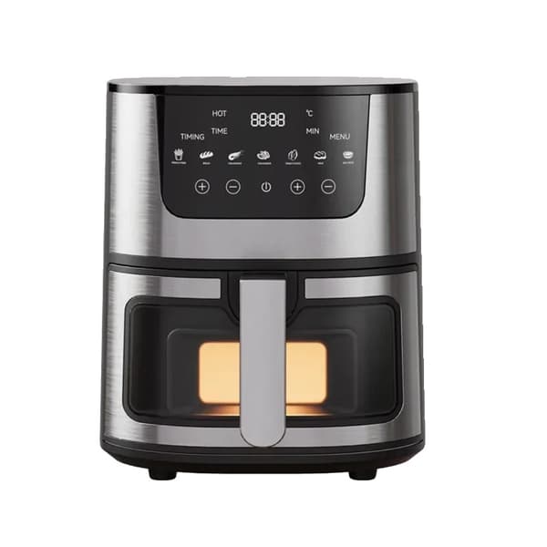 Sähkökäyttöinen Ilmakypsennin, 1400W Teho, 7L Kapasiteetti,Vaalean harmaa, EU
