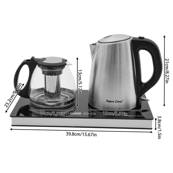 Elektrisk Vattenkokare, 1,8L Stor Kanna, 1L Liten Kanna, 1800W Effekt,1L