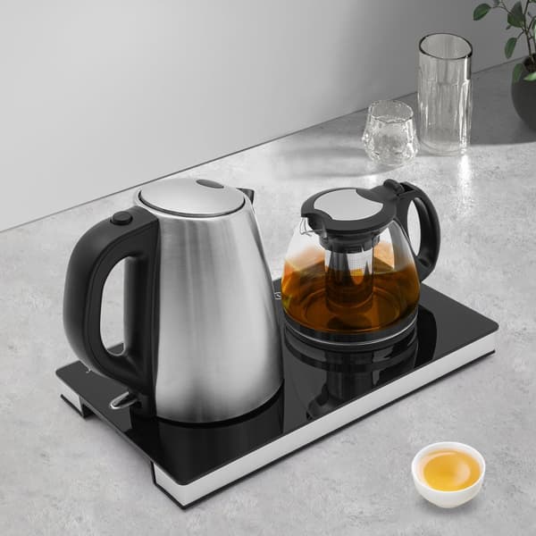 Elektrisk Vattenkokare, 1,8L Stor Kanna, 1L Liten Kanna, 1800W Effekt,1L