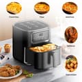 Miniatyrbillede 2 af 2: Elektrisk Air Fryer, 1400W Effekt, 360° Varm Luft Cirkulation,10L