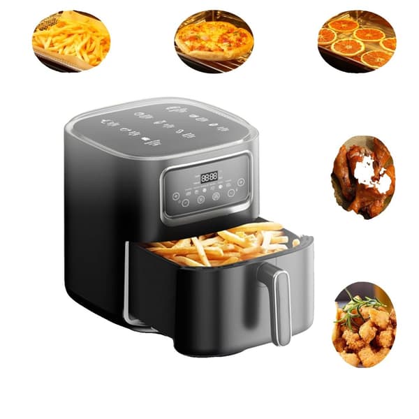 Elektrisk Air Fryer, 1400W Effekt, 360° Varm Luft Cirkulation,10L