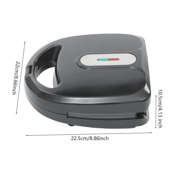 Waffle Maker, 750W Teho, 6-in-1 Monipuolisuus,musta