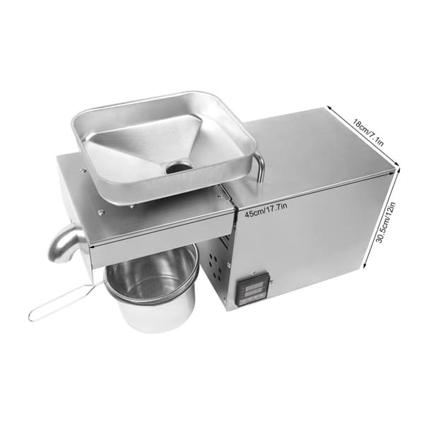 Automatisk Oliepresse Maskine, 610W Kraft, Intelligent Temperaturkontrol,Som vist