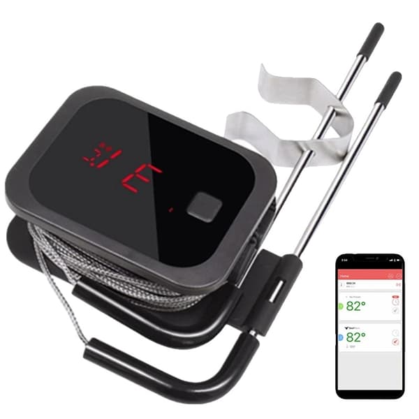 Trådlös Kötttermometer, Bluetooth 5.1 Anslutning, 4 Prober,IBT-2X Bluetooth