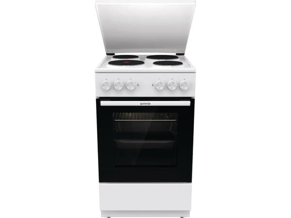 Gorenje GE5A23WH, Frittstående komfyr, Hvit, Rotasjon, Hvit, Innebygde kokeplater, 4 zone(s) Hvit