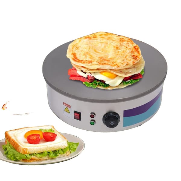 Crepesmaskin, Hög effekt 3KW, Stor tillagningsyta 17,7 tum