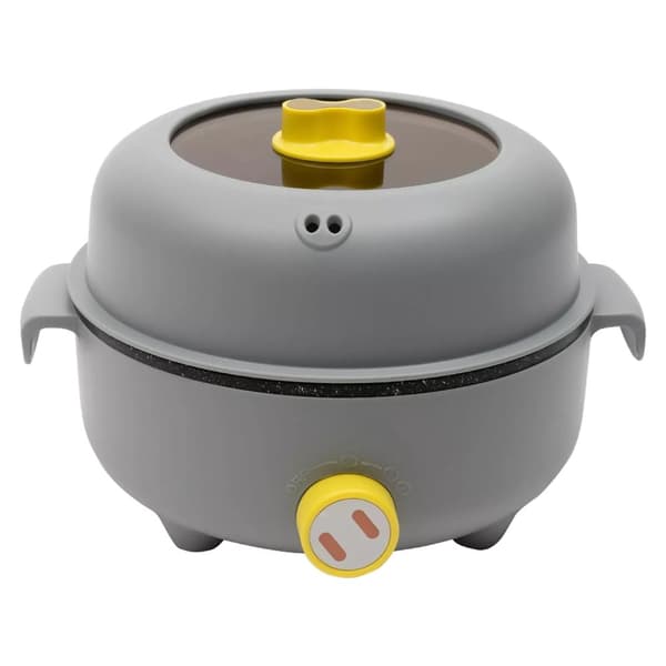 Sähkökäyttöinen kuumakattila, 2,2 litran kapasiteetti, 300W/600W teho, kompakti muotoilu,Tumma Harmaa