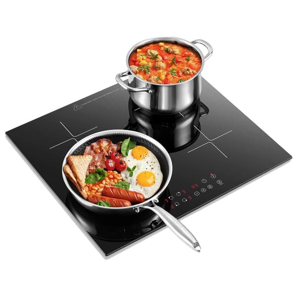 Induktionskogeplade, 6000 W, 4 Kogezoner, Berøringskontrol,EU