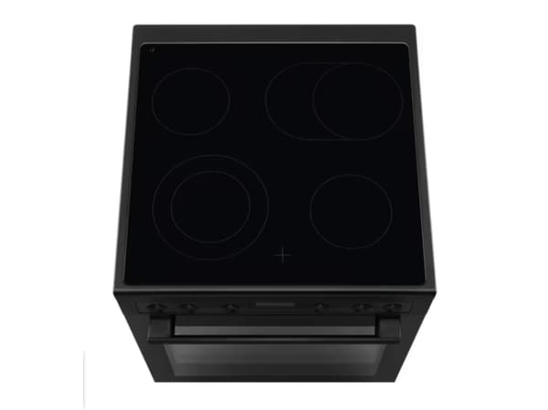 AEG CCB6446BBB, Freestanding cooker, Black, Rotary, Touch, Black, Front, Ceramic