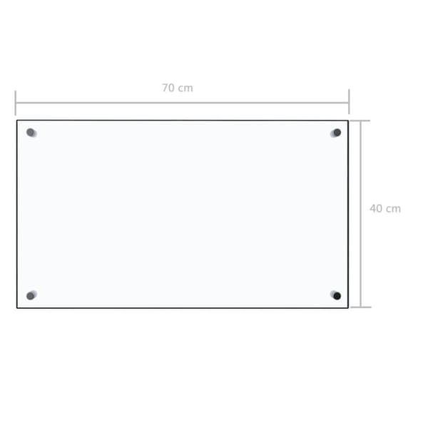 vidaXL Kjøkkenplate gjennomsiktig 70x40 cm herdet glass