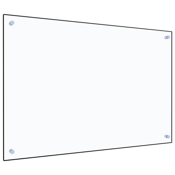 vidaXL Stänkskydd transparent 90x60 cm härdat glas