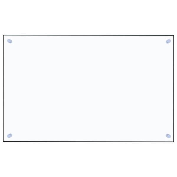 vidaXL Kjøkkenplate gjennomsiktig 80x50 cm herdet glass