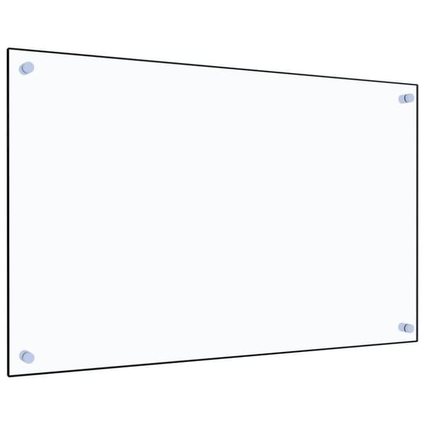 vidaXL Kjøkkenplate gjennomsiktig 80x50 cm herdet glass