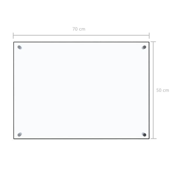 vidaXL Kjøkkenplate gjennomsiktig 70x50 cm herdet glass