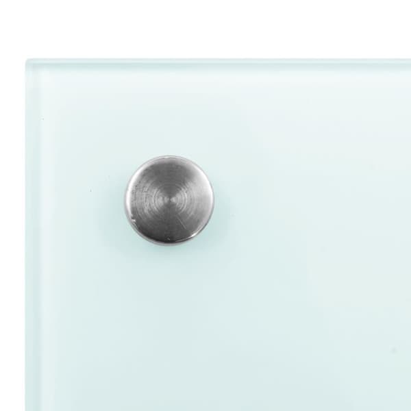 vidaXL Stänkskydd vit 90x60 cm härdat glas