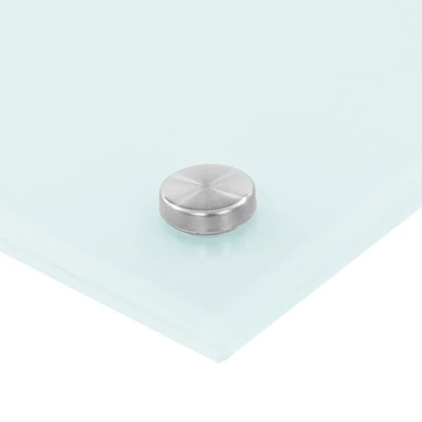 vidaXL Stänkskydd vit 90x60 cm härdat glas