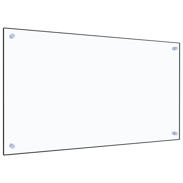 vidaXL Stänkskydd transparent 90x50 cm härdat glas