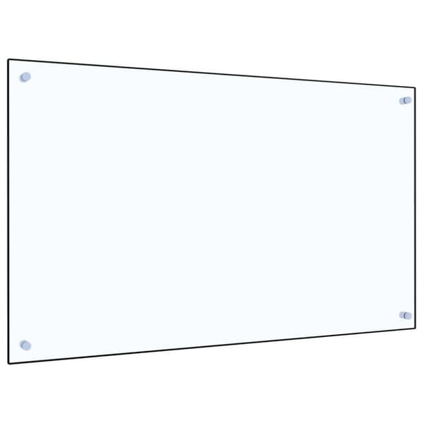 vidaXL Kjøkkenplate gjennomsiktig 100x60 cm herdet glass