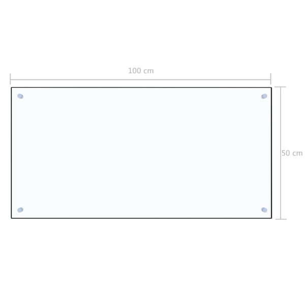 vidaXL Stänkskydd transparent 100x50 cm härdat glas