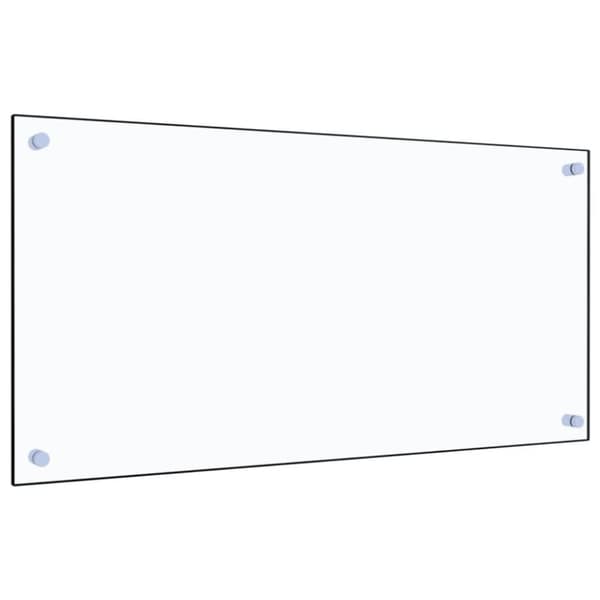 vidaXL Kjøkkenplate gjennomsiktig 80x40 cm herdet glass