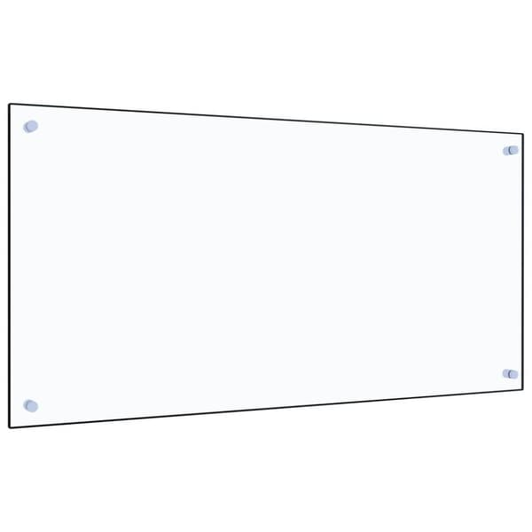 vidaXL stænkplade 100x50 cm hærdet glas gennemsigtig