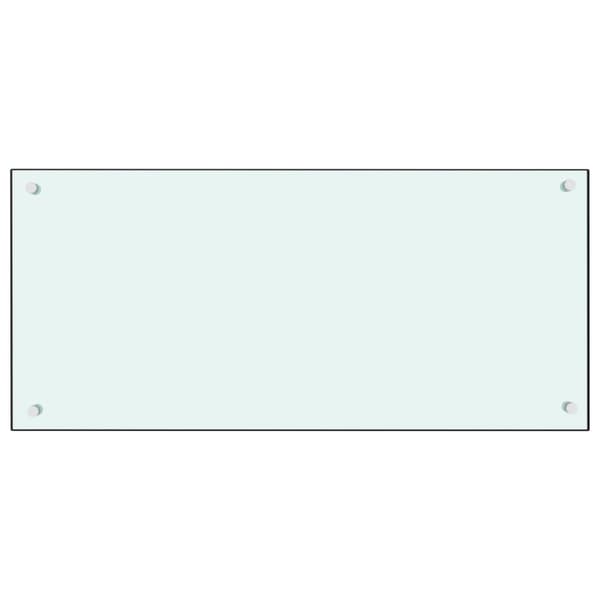 vidaXL stænkplade 90x40 cm hærdet glas hvid