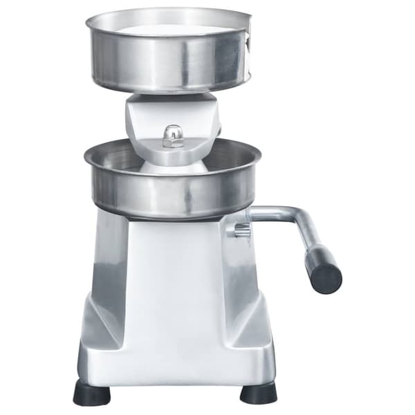 vidaXL Hamburgerpresse med 500 stk mellomleggspapir aluminium 10 cm
