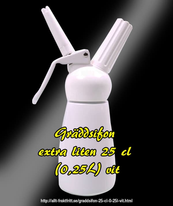 Gräddsifon extra liten 25 cl (0,25L) vit