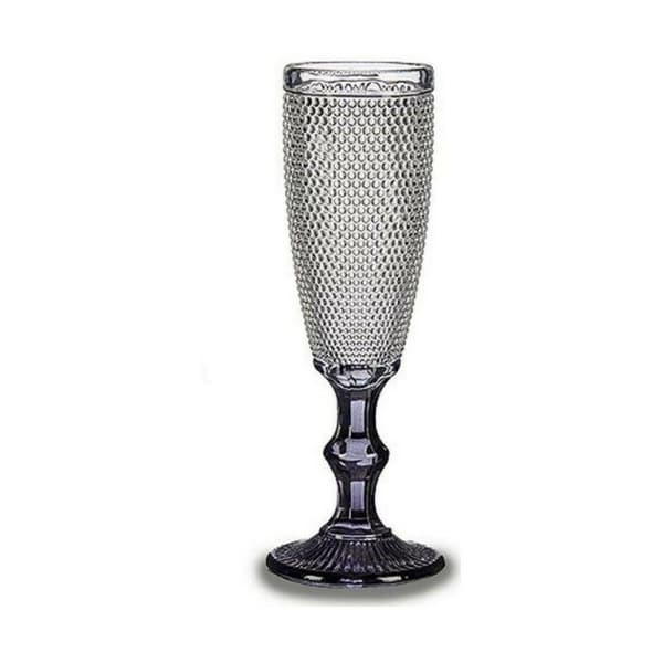 Champagneglas Vivalto Transparent Antracitgrå Glas 185 ml