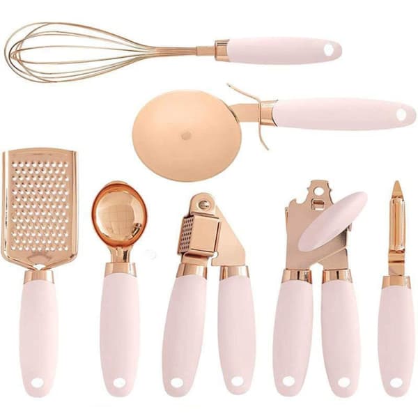 BXGN7-01 7 i 1 husholdningskøkken gadgets sæt, stil: farve boks (pink)