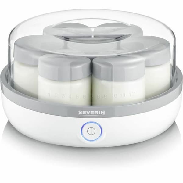 Yoghurtmaskin Severin JG 3518 13 W - Kraftfull yoghurtmaskin för hemmabruk med 13 W effekt. Gör din egen yoghurt enkelt och snabbt!