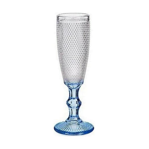 Champagneglas Poäng Blå Transparent Glas 6 antal (180 ml)