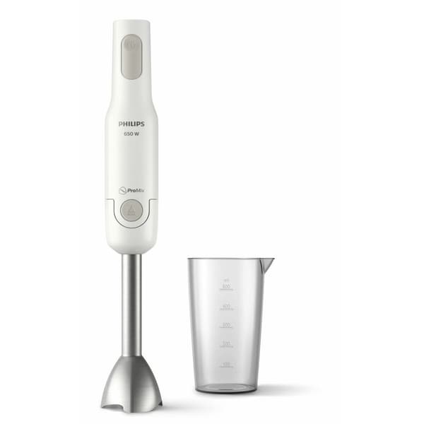 Philips HR2534/00 Stavblender - Effektiv 650 W i hvid og sort farve
