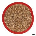 Miniatyrbild 1 av 2: Röda Naturliga Fibrer Bordsunderlägg - 30x1x30 cm (48 st) - Naturell och Hållbar Kvalitet