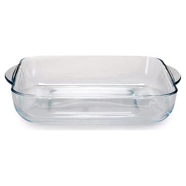 Klart Köksfat i Transparent Borosilikatglas (2 Delar) - Högkvalitativa köksfat i genomskinligt glas för din matlagning.