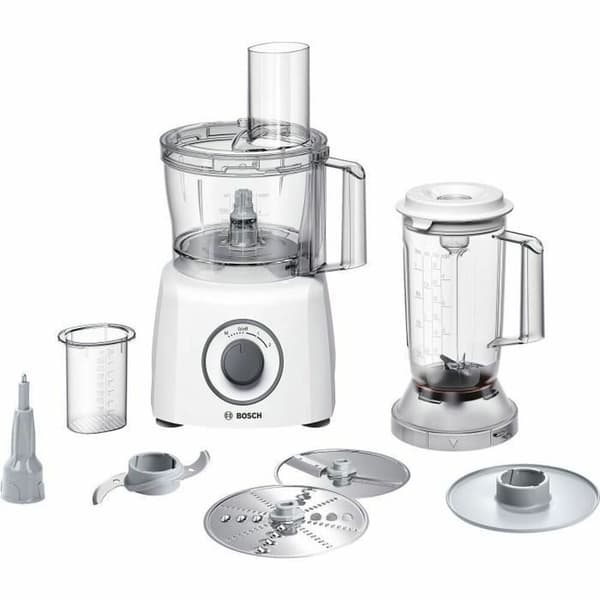 BOSCH MultiTalent3 Köksrobot 800 W Vit - Effektiv matberedare för köket med 800 W effekt. Idealisk för mångsidig användning.